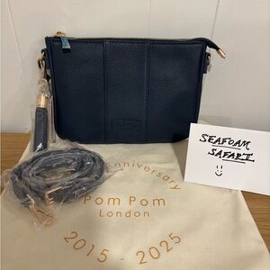 NWT Pom Pom London Nordic Blue City Slim Bag